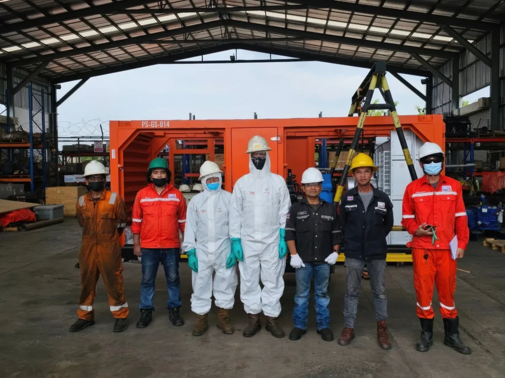 Workers participating in a Chemical Spill Training Drill, strengthening safety preparedness.